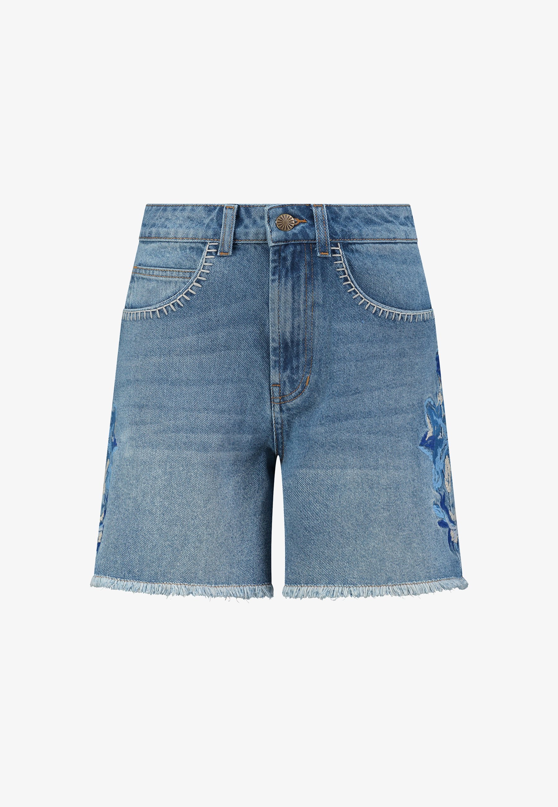 Shiwi CHRIS - Pantaloni scurți din denim - albastru denim mediu