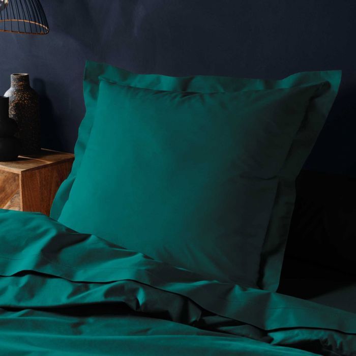 Federa quadrata 63x63 cm - 100% cotone - Verde smeraldo