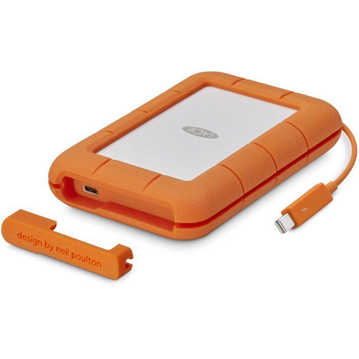 Disque dur externe - LACIE - Rugged USB-C STFR5000800 - 5 To -  3.2 Gen 1 - Gris / Jaune