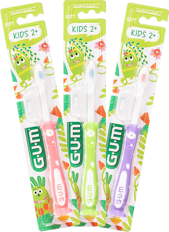 GUM Kids 2+ Weiche Zahnbürste für Kinder