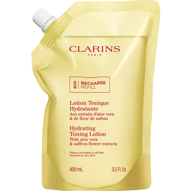 Clarins Hydrating Toning Lotion Aloe Veralla Recharge Facial Cleansing Toner -täyttöpakkaus 400 ml
