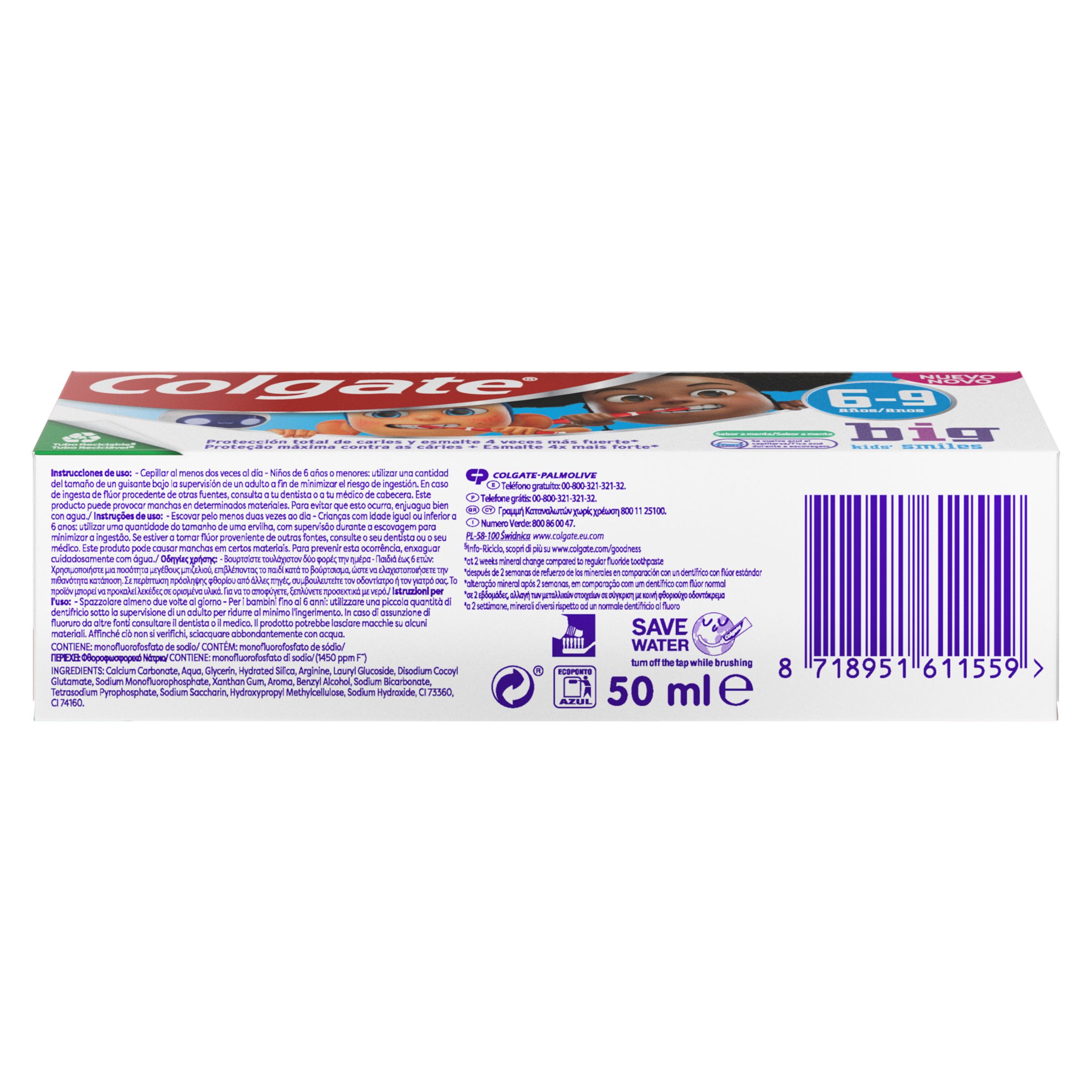 Pasta za zube Big Kids Smiles za djecu od 6 do 9 godina Paste za zube i formule za zube