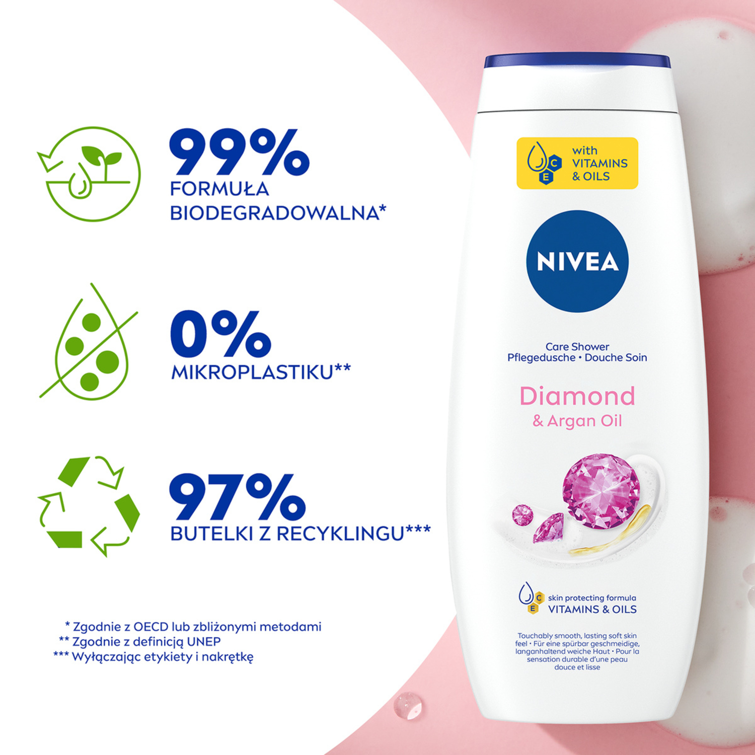Nivea gel za prhanje Diamond Touch 500 ml