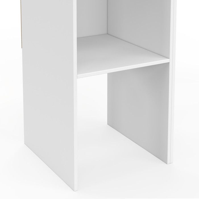 IDMARKET Dressing d'angle modulable L. 90 / 127 cm MELMAN double penderie + étagères blanc