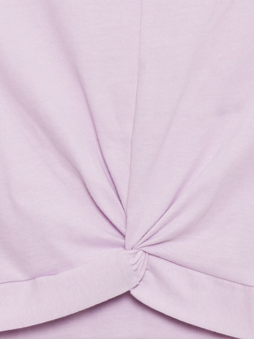 Camiseta con nudo frontal - MORADO
