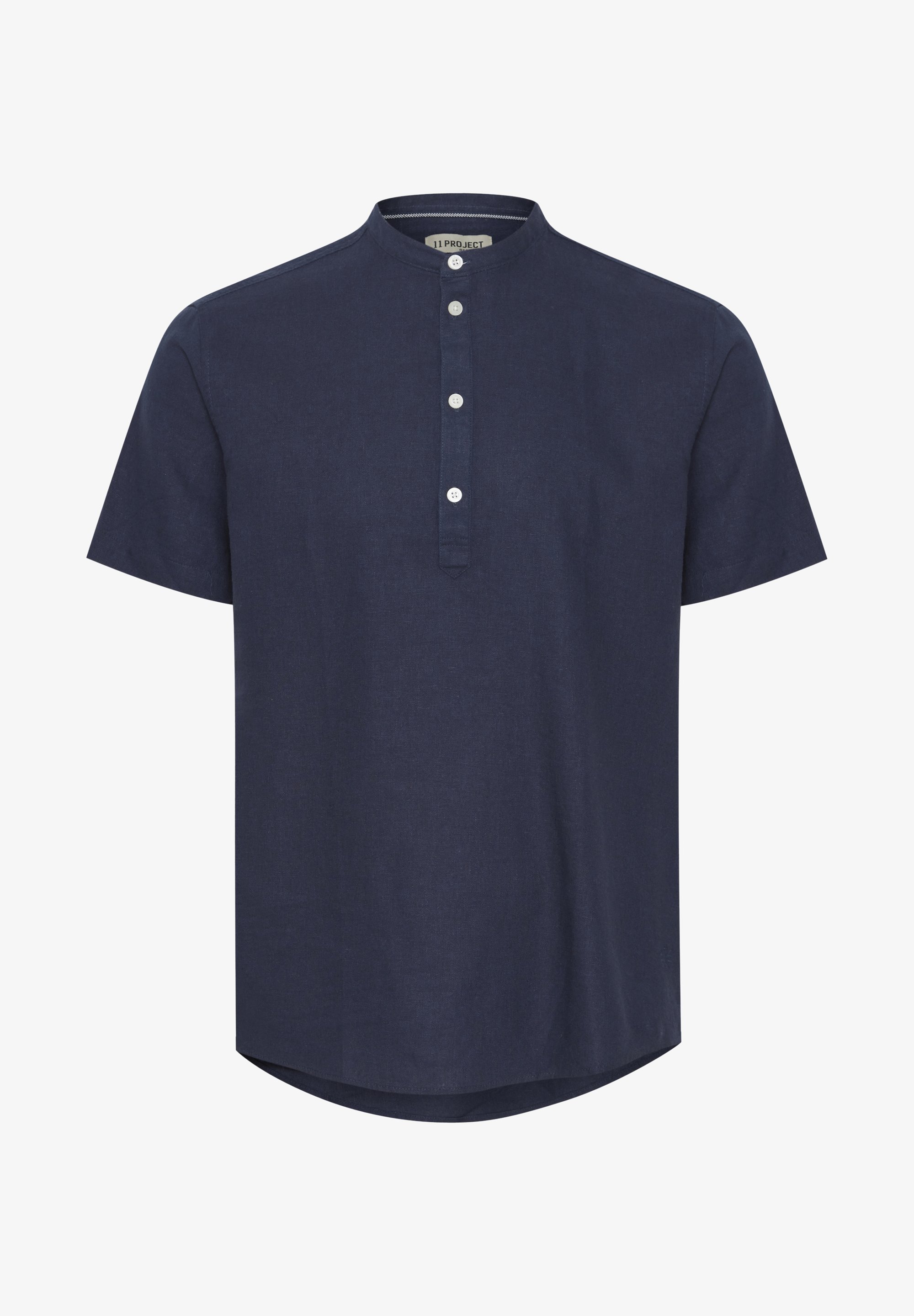 11 Project NEAR LINEN MIX - Shirt - blauwe badge