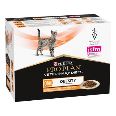 PURINA PRO PLAN Veterinaire Voeding Katten OM Obesitas Management - Kip