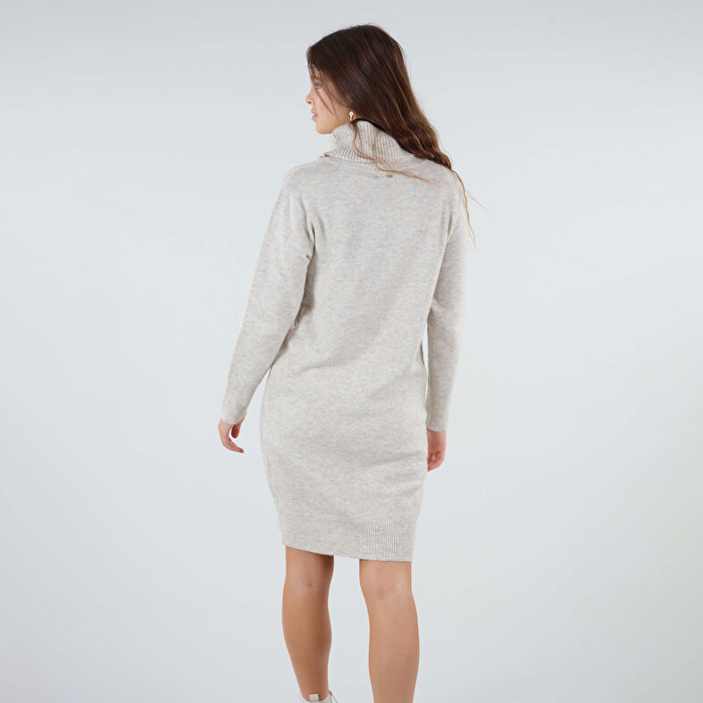 Beige naisten mekko