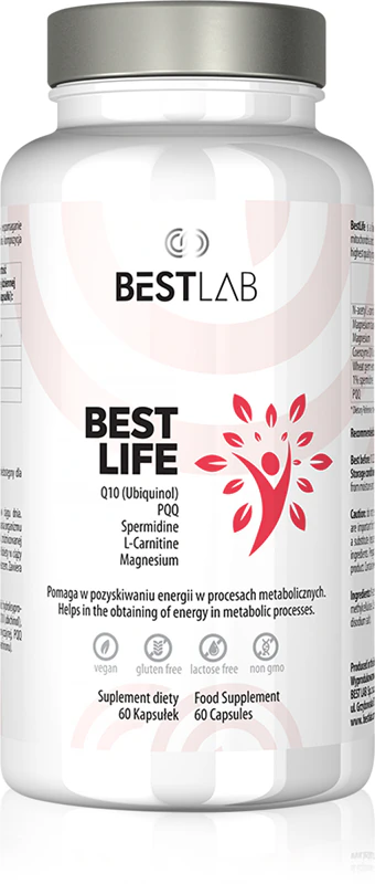 Cápsulas de suplemento alimentar BESTLAB BestLife com propriedades antioxidantes