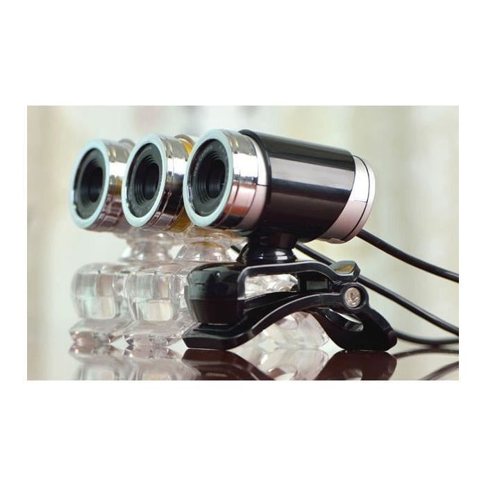Webcam USB HD da 50 MP con microfono integrato, compatibile con laptop e computer desktop.