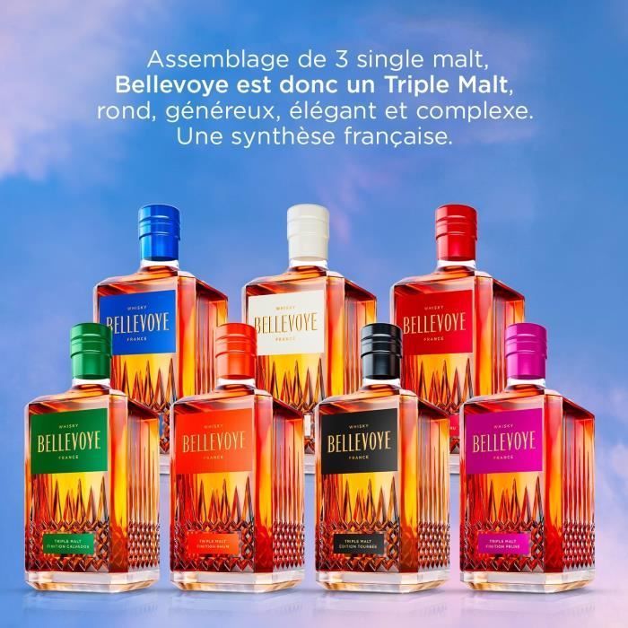 BELLEVOYE - BIANCO - Whisky - Triple Malt - Origine: Francia - 40% di alcol - bottiglia da 70 cl