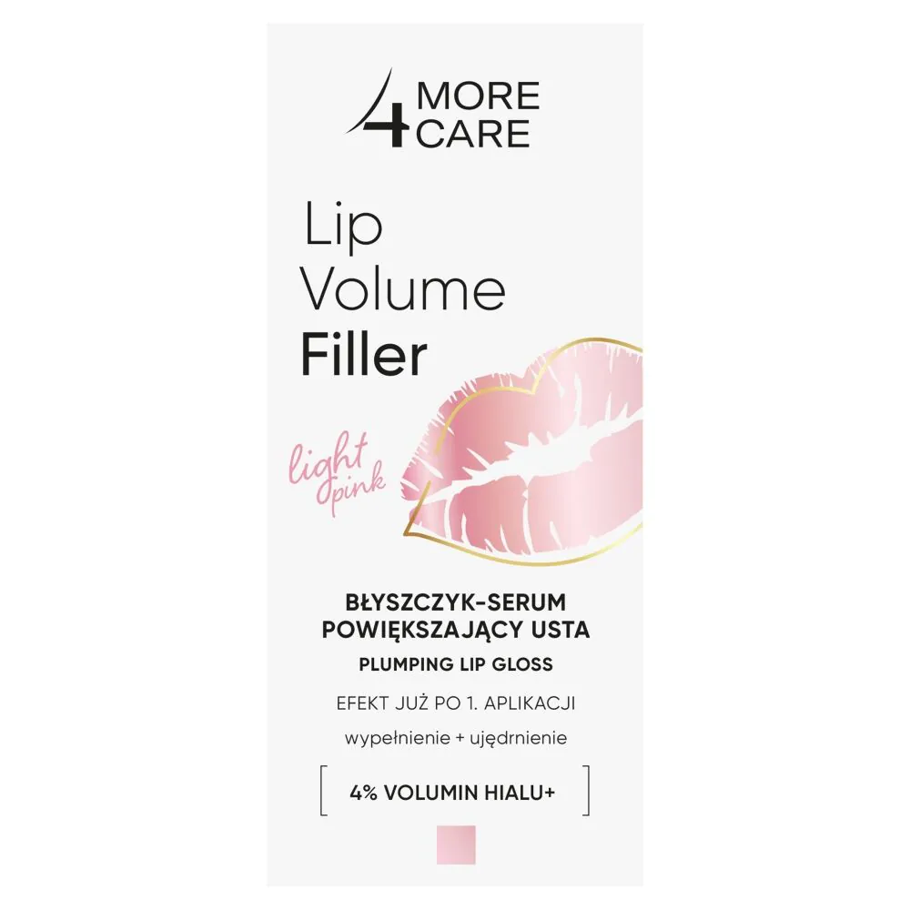 More4Care Lip Volume Filler Błyszczyk-serum powiększający usta, Glossy Pink