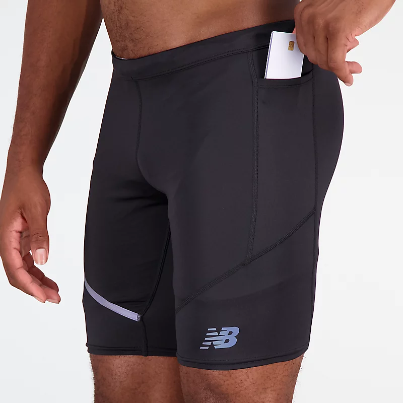 Q Speed Herren-Leggings, 9 Inch 1/2 Zoll - SCHWARZ