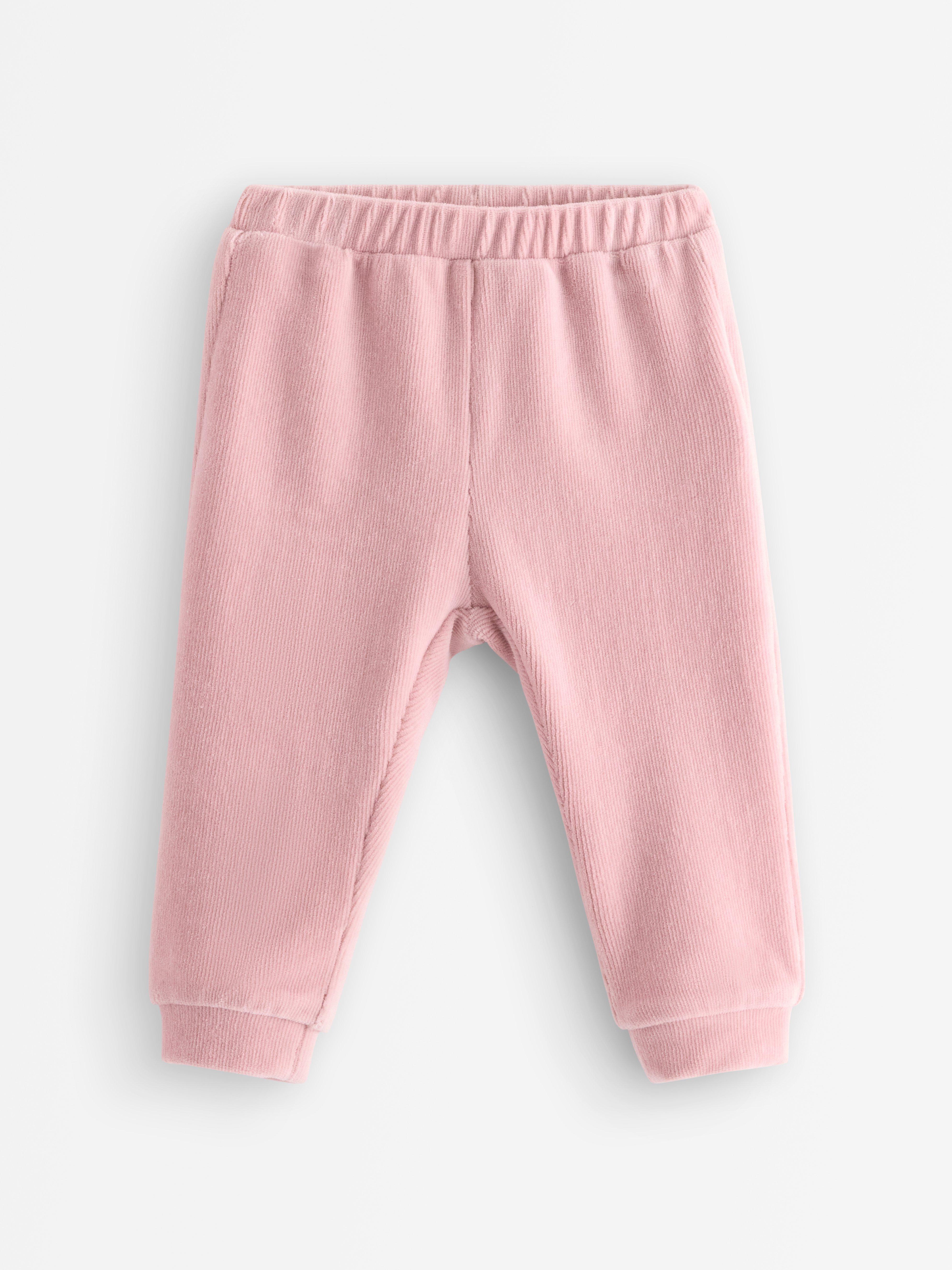Pantaloni della tuta in velluto a coste color rosa antico