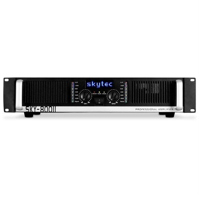Vonyx VXA-800 Profi-Verstärker - 2 x 400 W - Brückenschaltung - Hohe Klangqualität - Ideal für DJs