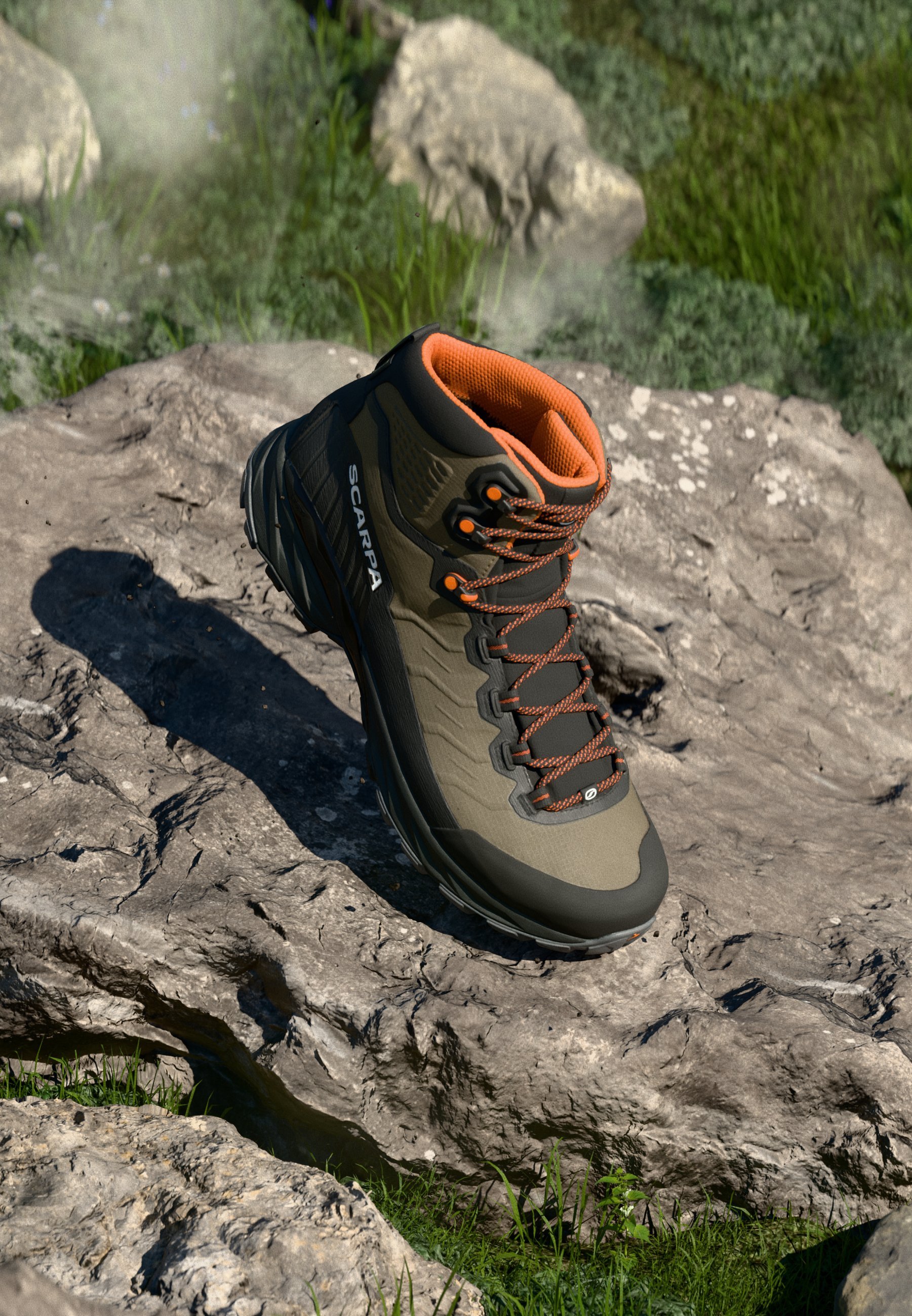 Scarpa RUSH TRK GTX - Scarpe da trekking - fango/arancione bruciato