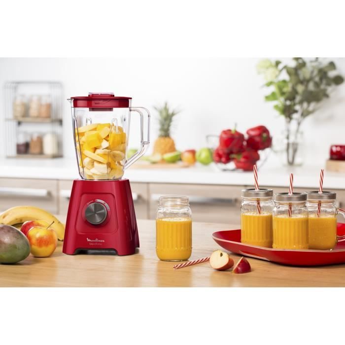 Moulinex Blenforce, Blender, 2 vitesses + Pulse, Capacité 2 l, 600 W, LM420510
