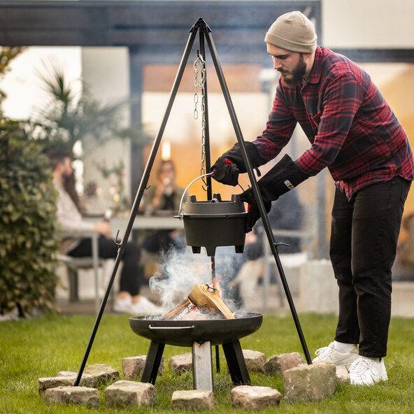 Oală olandeză cu grătar - ediție BBQ