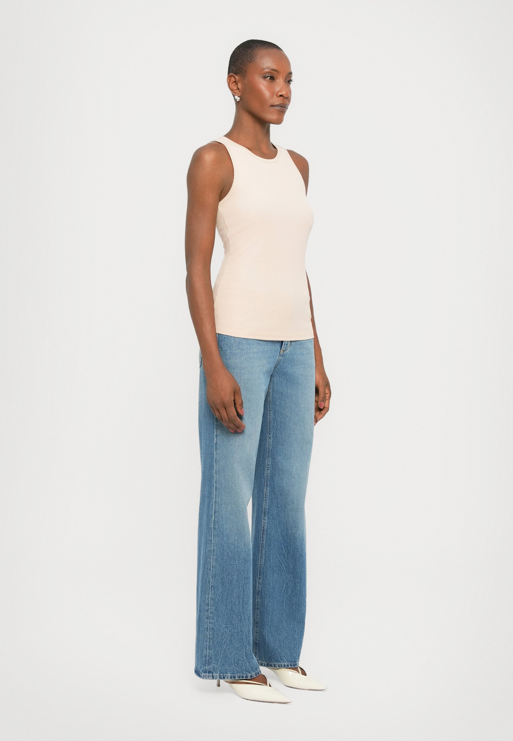 Top Filippa K FINE TANK - rosa antigo