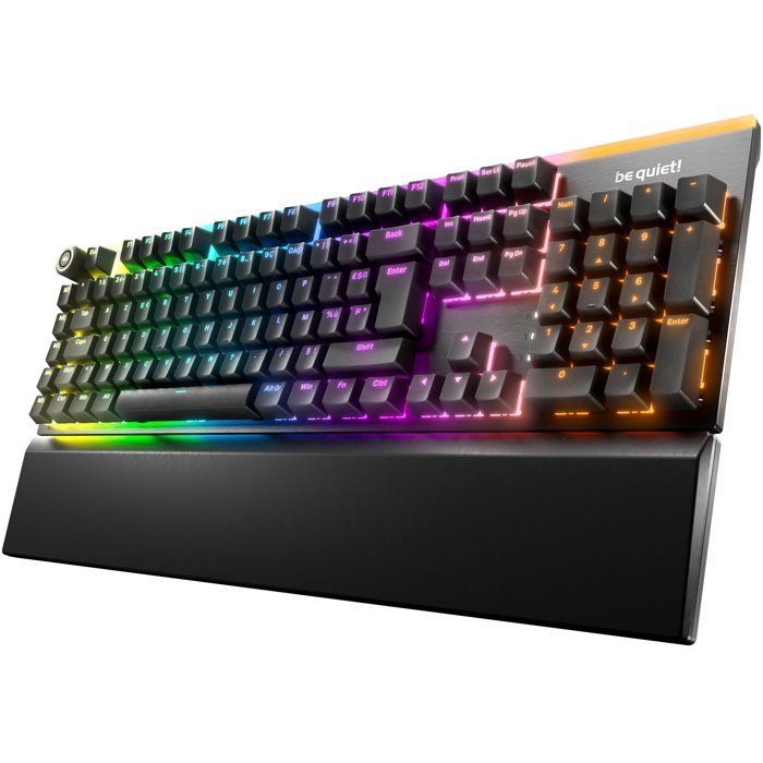 Teclado mecânico para jogos - Tátil e silencioso - BE QUIET! - Suporte para iluminação - FR ISO - ARGB