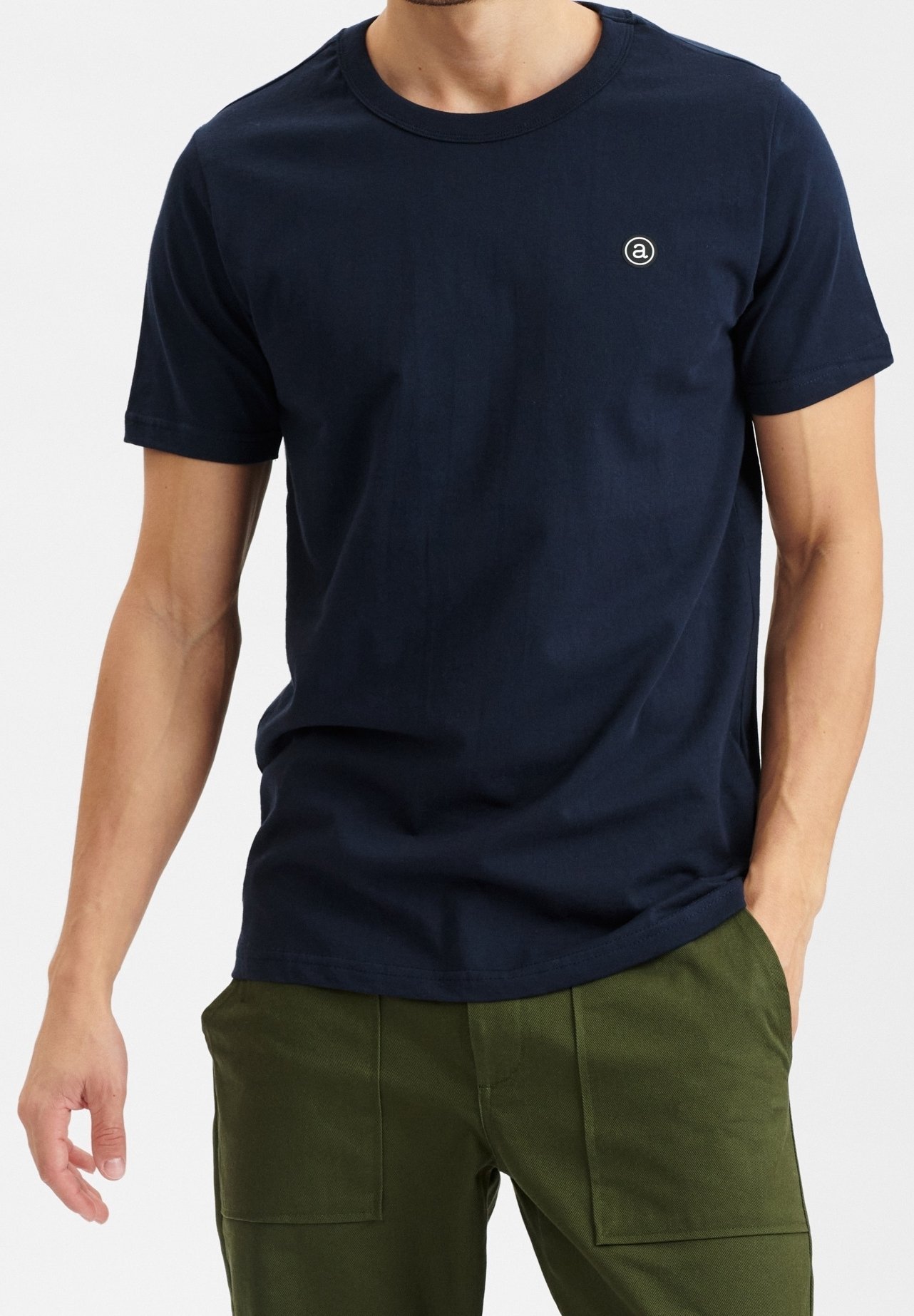 Erkend basic T-shirt - donkerblauw
