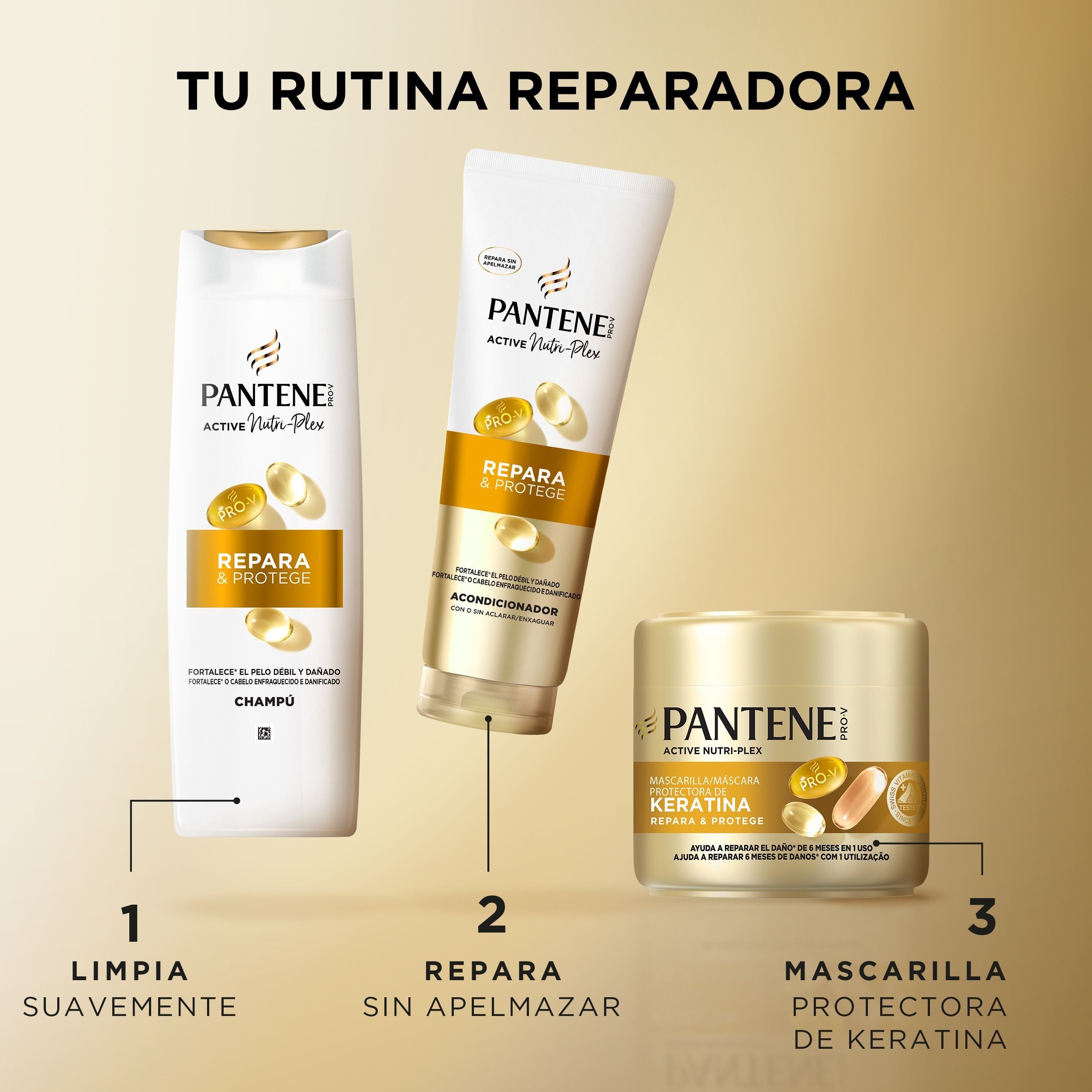 Aktivni Nutri-Plex Pro-V regeneracijski in zaščitni šampon, zaščitna maska s keratinom, šamponi