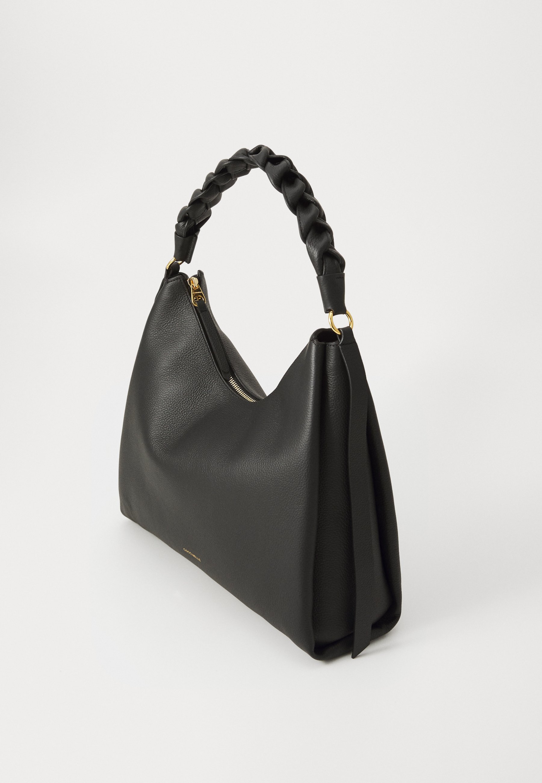 Coccinelle BOHEME GRANA DOUBLE - Handtas - zwart/cognac