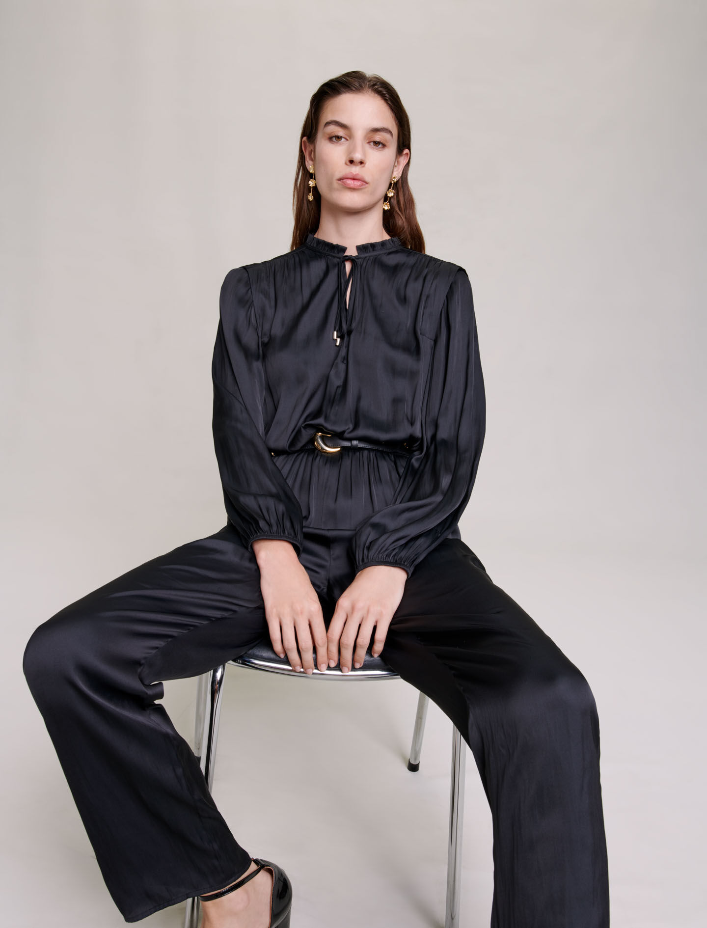 Zwarte aansluitende jumpsuit - Zwart