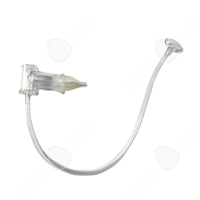 Aspirador nasal tipo C fabricado con material de PC fácil de usar, portátil y autorregulable, apto para adultos y niños.