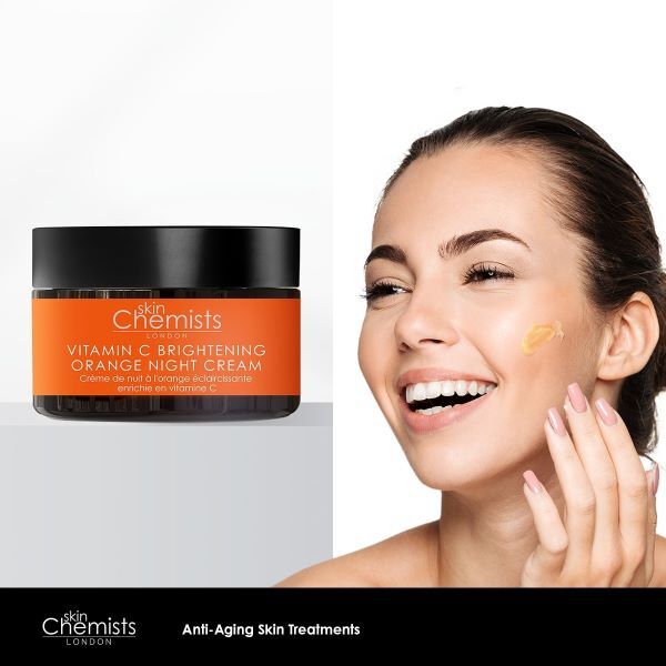Crema de noche iluminadora con vitamina C y naranja de skinChemists, 50 ml