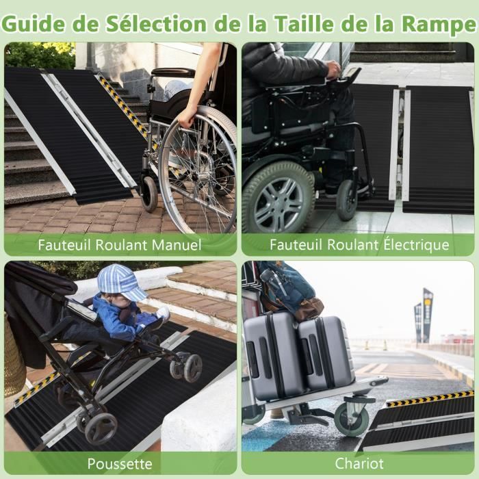 Rampa de carga - COSTWAY - Aluminio - Capacidad 272 kg - 91 x 74 x 5,5 cm