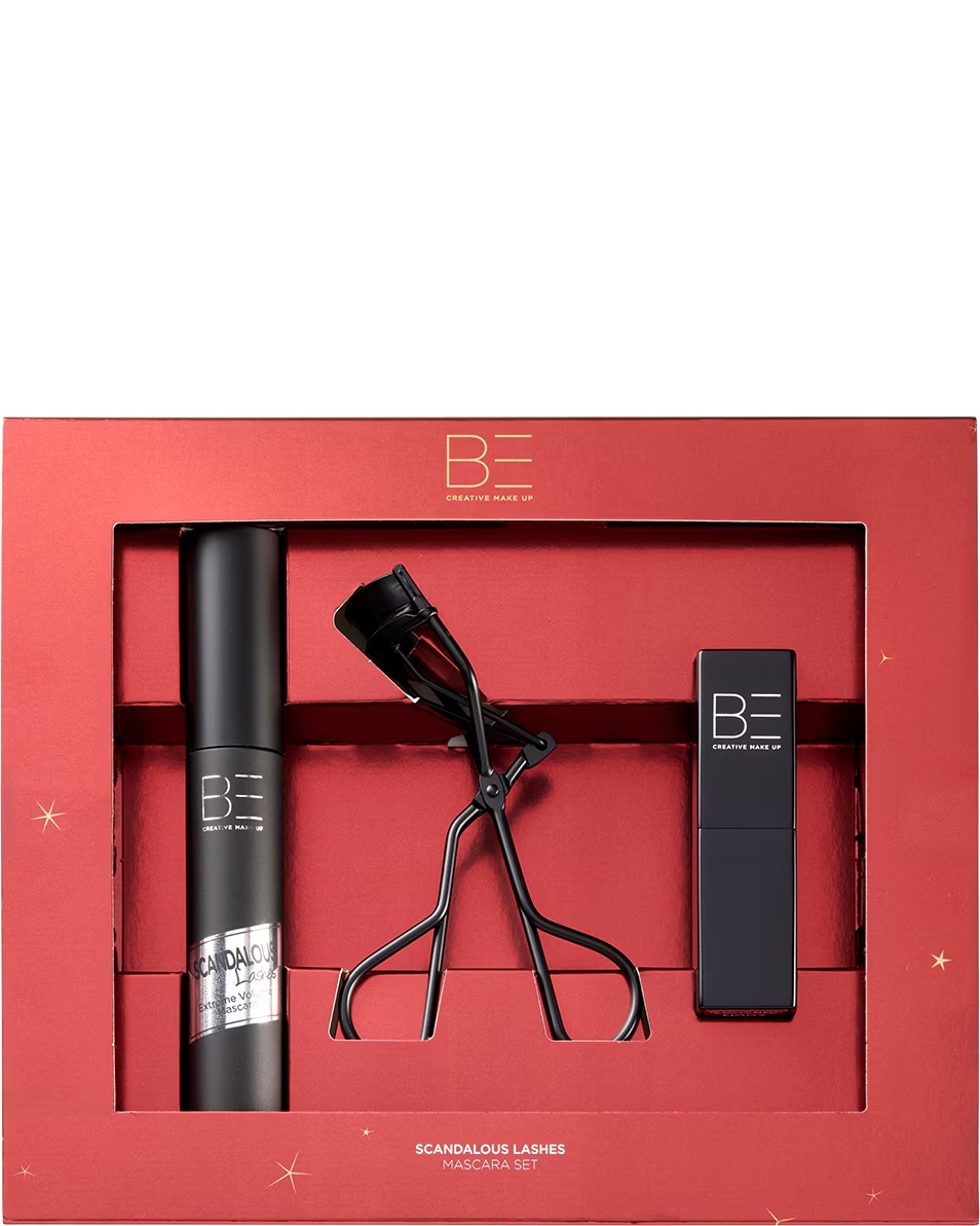 BE CREATIVE MAKE UP Set Midnight Cherry Collection rimel pentru volum extrem și gene scandalous lashes