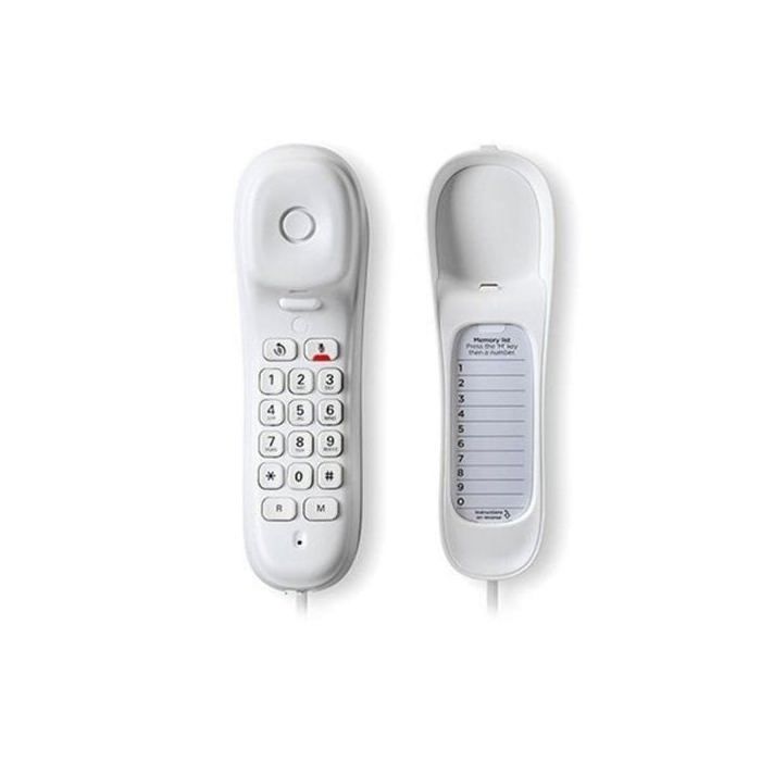 Telefone com fio - MOTOROLA - CT50 - 10 teclas de discagem rápida - Indicador visual de chamada - Montável na parede