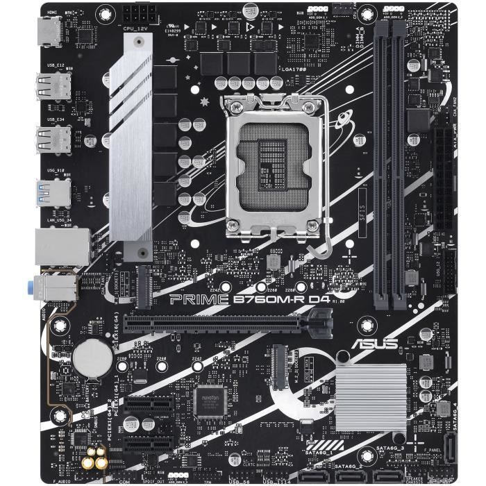 Motherboard - ASUS - PRIME B760M-R D4 - Intel B760 LGA 1700 micro ATX