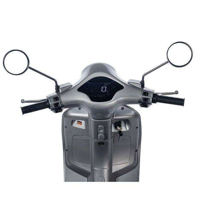 EUROCKA | Patinete eléctrico Viscot Grey de 125 cc con batería de litio extraíble de 72 V y 50 Ah y autonomía de 120 km.