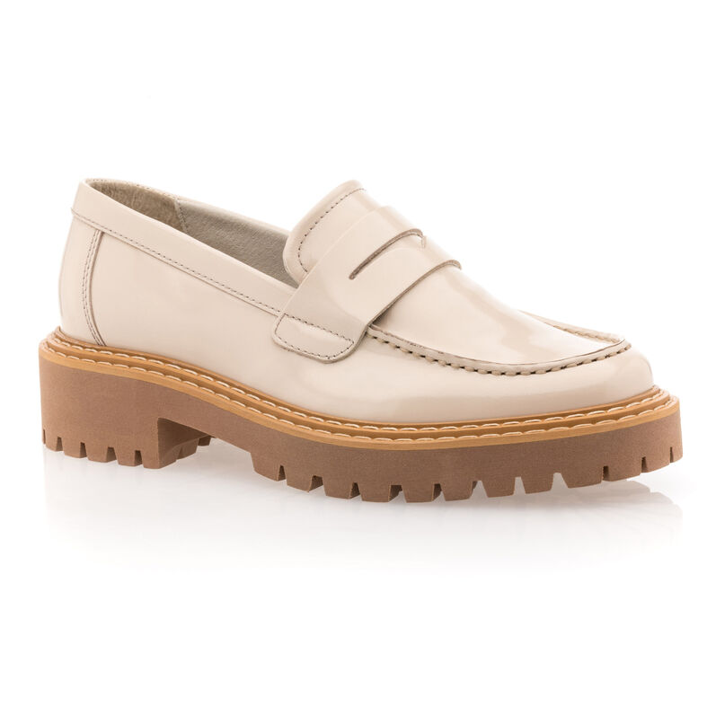 Beige Damen-Loafer/Bootsschuhe