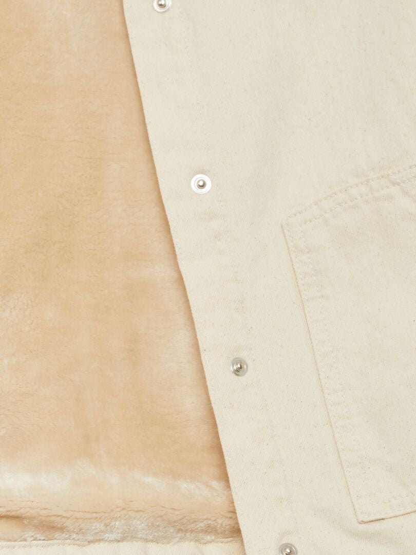 Canvasjas met sherpa-voering - BEIGE