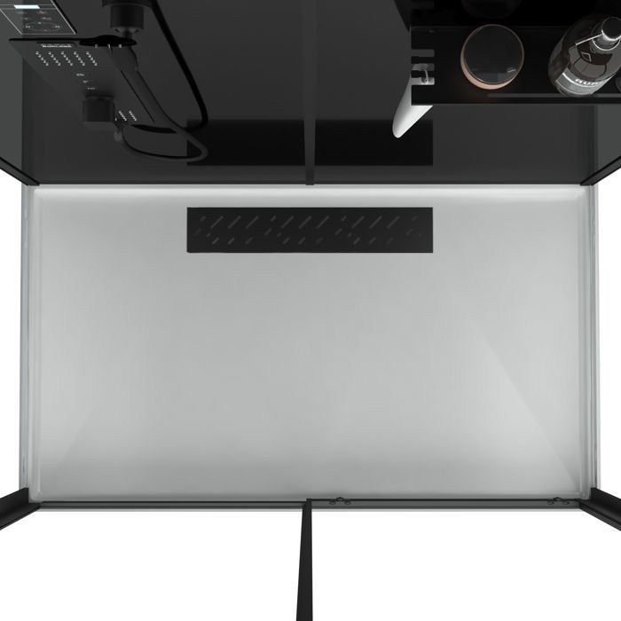 Cabina de ducha con hidromasaje de 140x85x218 cm - Puerta corredera - Panel trasero y perfiles en negro mate