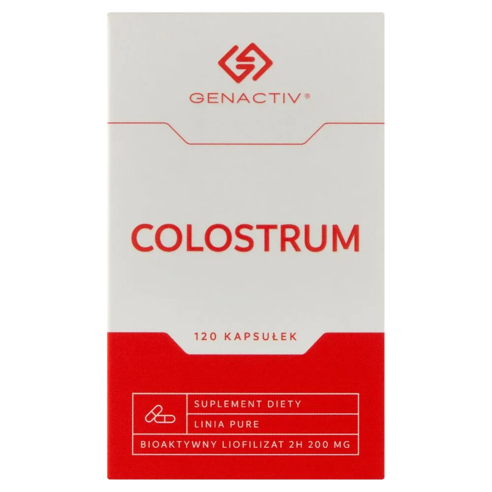 Genactiv Colostrum Preparat wzmacniający odporność, 120 Kapsułek