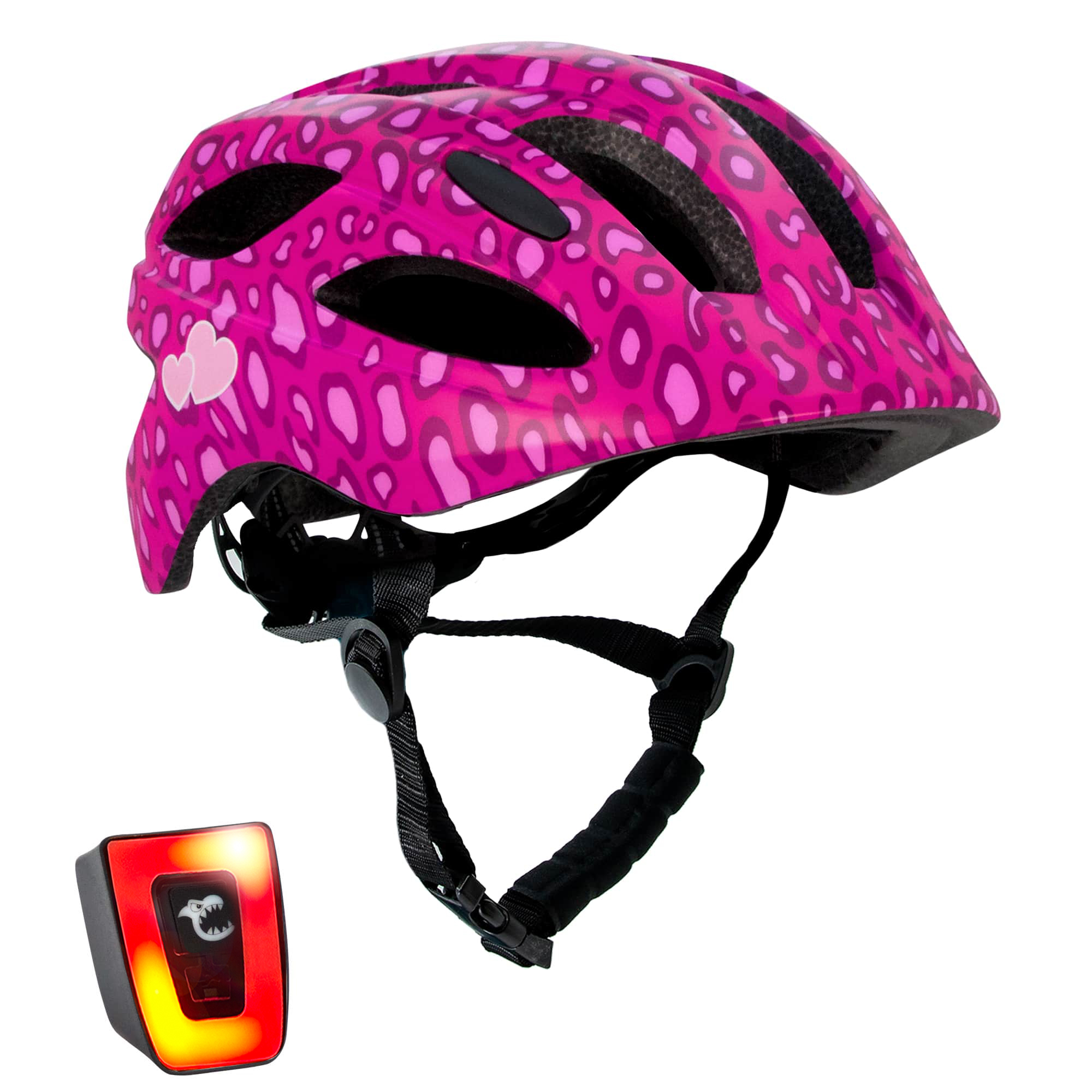 Casco De Bici Para Niños De 6 A 12 Años | Puntos Rosas | Certificado En1078