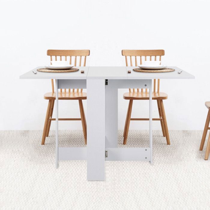 Tavolo da pranzo VIVOLILV - Tavolo da cucina pieghevole - 102,5x76x73 cm - Bianco - Per piccoli spazi