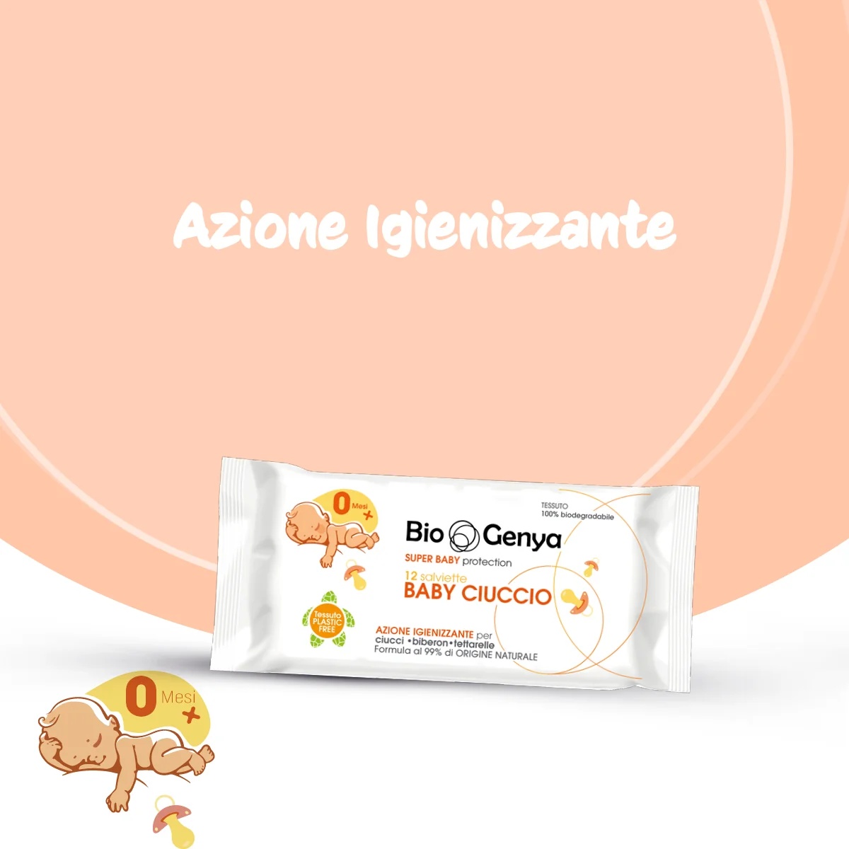BIOGENYA Biogenya Baby fopspeen desinfecterende doekjes 12 stuks