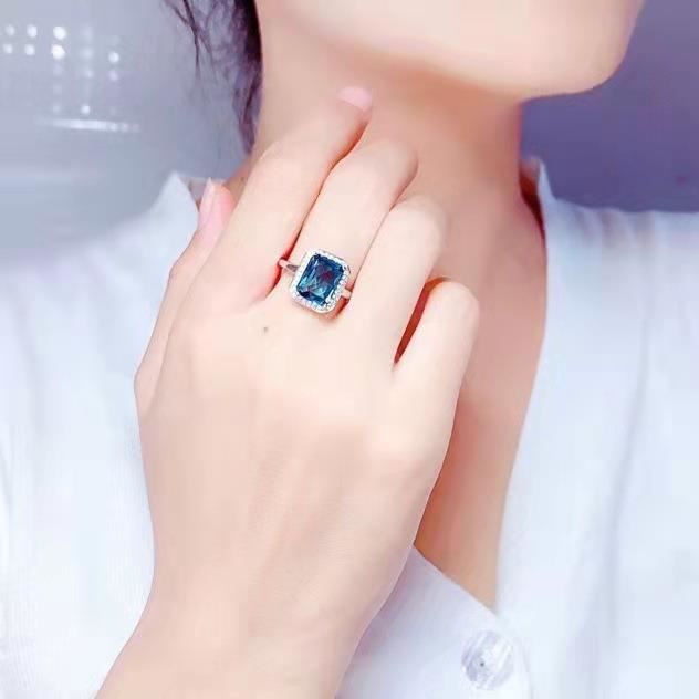 Women's Ring, RMEGA Gifts, Jewelry for Engagements, Proposals, Anniversaries, Valentine's Day, Mother's Day - Blue