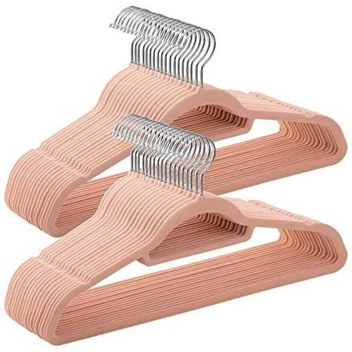 Wieszaki aksamit 50 szt na ubrania bez poślizgu grubość0,6cm