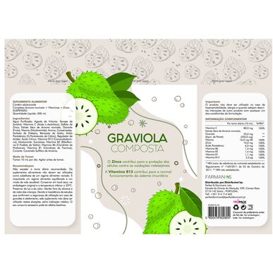 Farmanos Graviola -yhdiste sinkkiä ja B12-vitamiinia Annona-kompleksi immuunijärjestelmälle 500 ml 500 ml