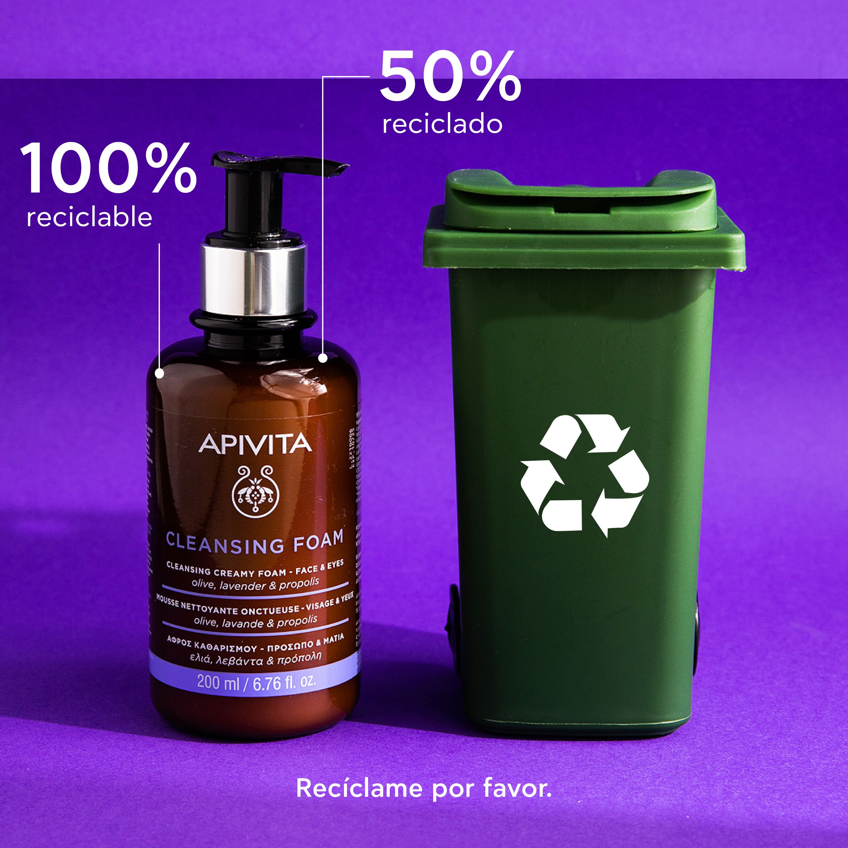 Alyvuogių ir levandų veido valymo putos Veido kosmetika iš vaistinės