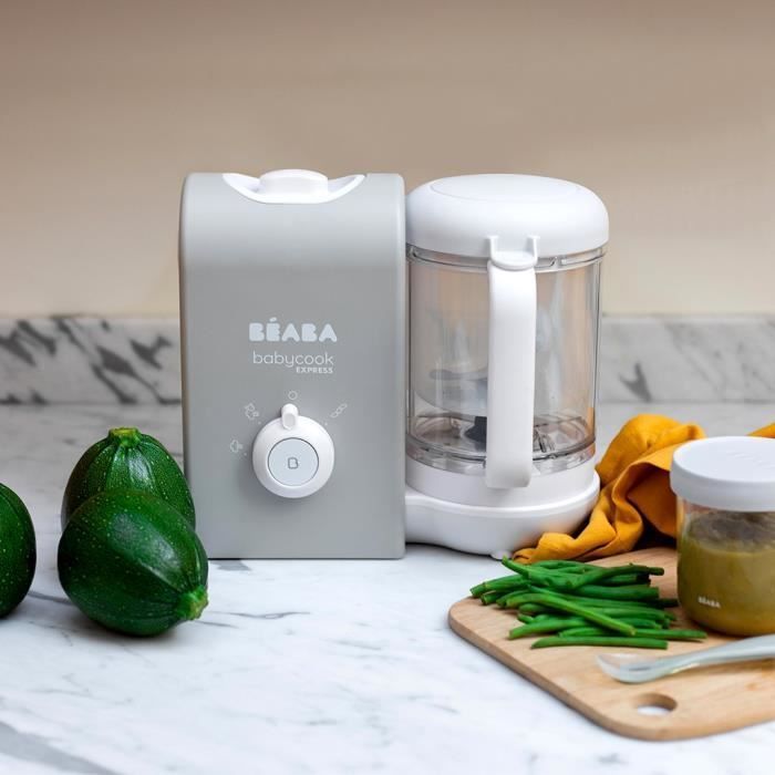 BEABA, Babycook Express, Babymadmaskine, 4-i-1 Blender-Komfur, Fløjlsgrå