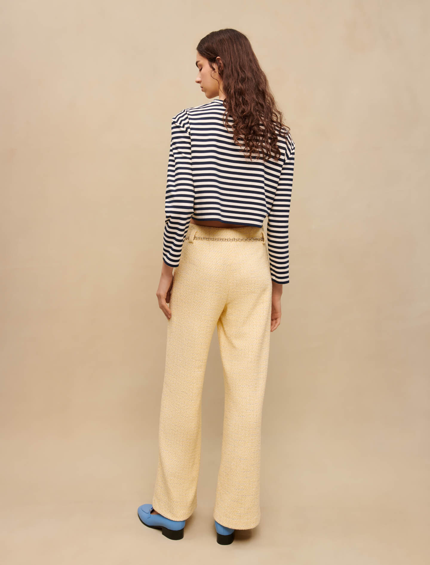 Tricou marinaresc cu mânecă lungă - Blanc/Bleu