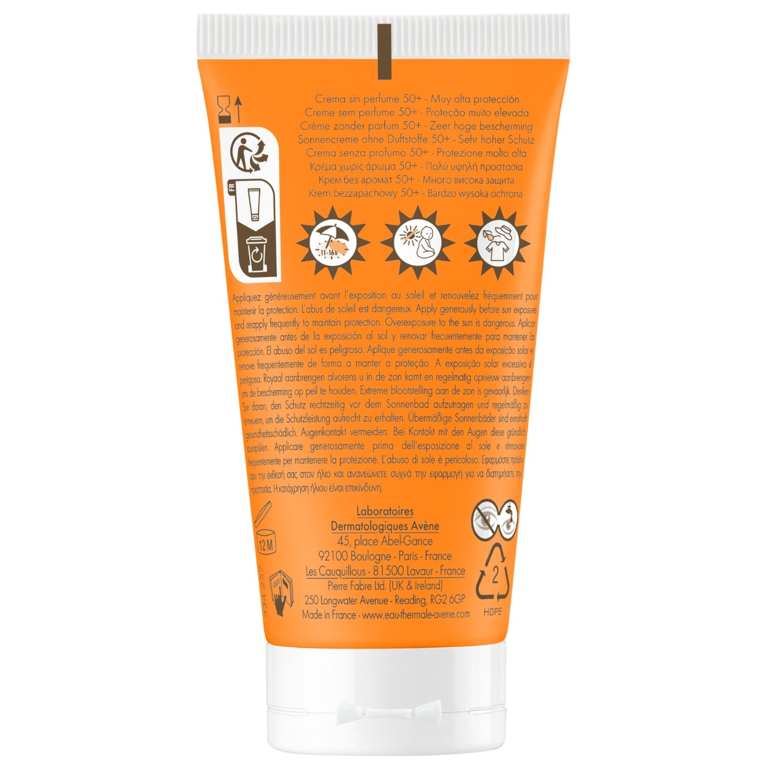 Avène Solaire krema za sunčanje, bez mirisa, nevidljivi završetak, SPF 50+ - 50 ml