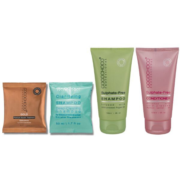 Kit complet de tratament cu keratină braziliană Cocochoco Gold